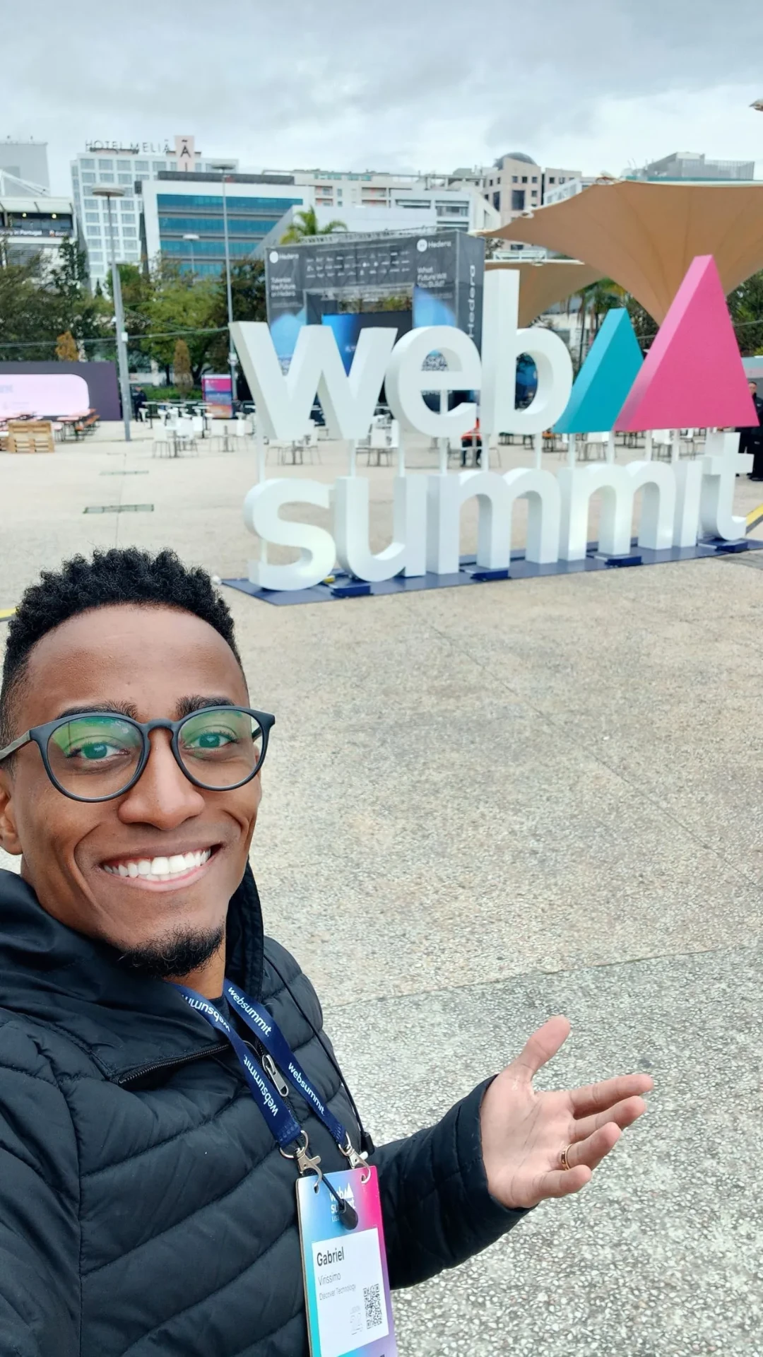 Gabriel Virissimo credenciado no Web Summit em Lisboa